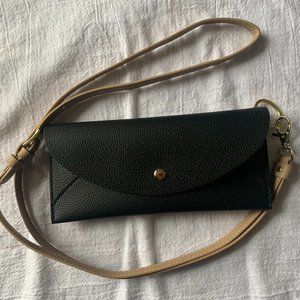 Lark and Ives Cross Body Bag, BNWT Black and Beige w/Gold Toned Fixings